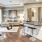 a kitchen with a large island